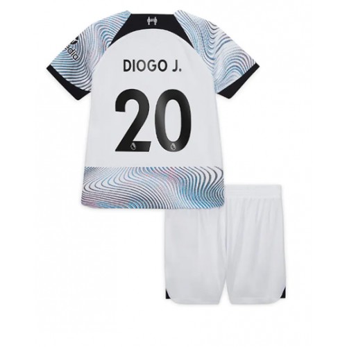 Fotbalové Dres Liverpool Diogo Jota #20 Dětské Venkovní 2022-23 Krátký Rukáv (+ trenýrky)